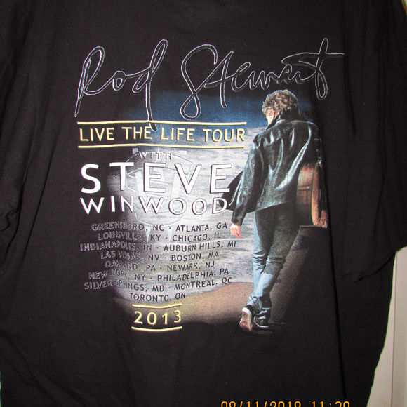 Rod Stewart 2013 Live Life Tour Concert Shirt XL - Picture 5 of 8